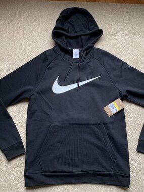 NWT Nike Black Hoodie Mens Small Lightweight Drifit